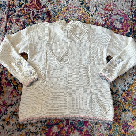 One of a kind Vintage 80s Embellished knit mock neck sweater - Picture 8 of 9